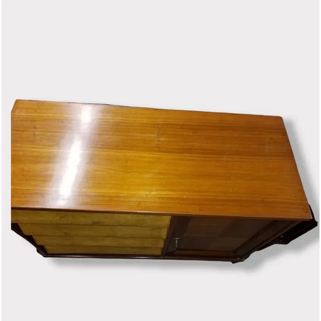 Art Deco Mid Century Italian Parchment Three Piece Storage Suite For Sale - Image 3 of 13