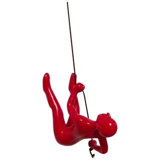 Climbing Man Red New Design Wall Art For Sale