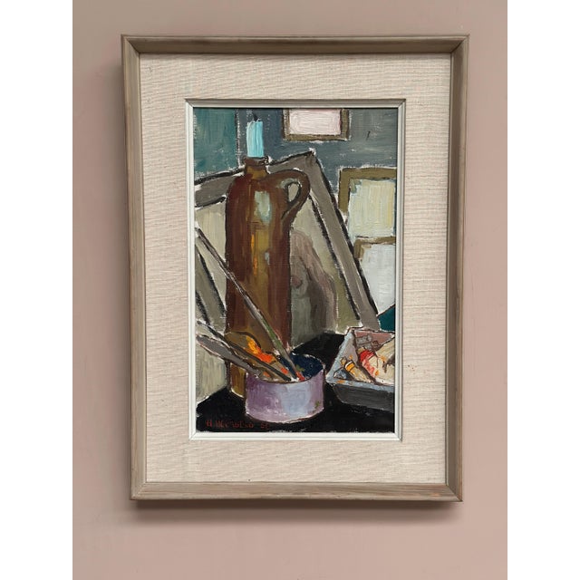 Harry Holmberg, Still Life, 1956, Oil Painting on Canvas, Framed For Sale - Image 10 of 18
