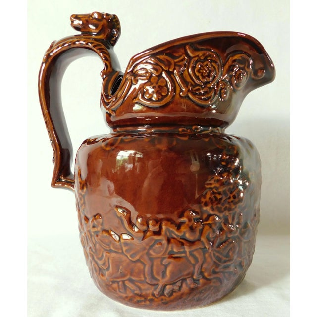 Vintage C1940s Arthur Wood Figural Horse Majolica Pitcher For Sale In West Palm - Image 6 of 11