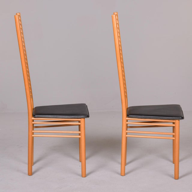 Set of Six Vintage Italian Tall Ladder Back Chairs For Sale - Image 10 of 12