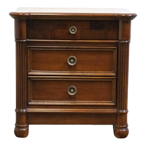 Late 20th Century Stanley Furniture Solid Cherry Italian Inspired Traditional 28" Three Drawer Nightstand