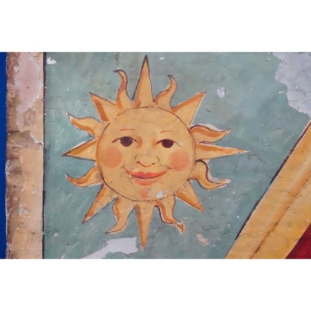 16th Century Renaissance Ceramic Tile with Heraldic Coat of Arms with Sun and Moon from the Abbey of Mirasole Milan, Italy For Sale - Image 17 of 18