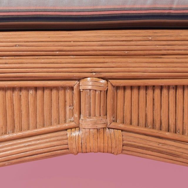 Mid 20th Century Pair of Split Rattan Tube Chairs For Sale - Image 5 of 5