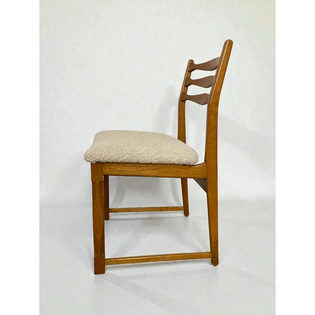Vintage Oak Ladder-Back Dining Chairs by Henning Kjærnulf, Denmark, 1960s, Set of 6 For Sale - Image 4 of 11