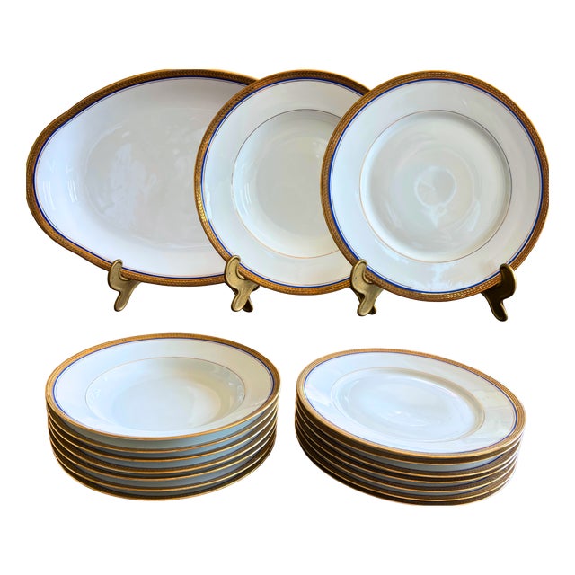 Vintage French Dinnerware Set, 1950s, Set of 15 For Sale