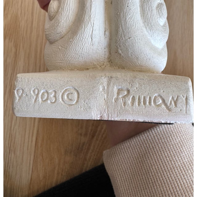 A refined mid-century modernist bust by American sculptor Rima Padova, signed and copyright marked “© Rima NY” on the...