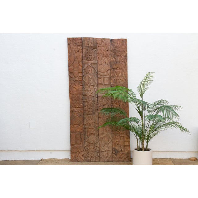 Brown Sanctuary Sentinel Grand Nigerian Nupe Door For Sale - Image 8 of 8
