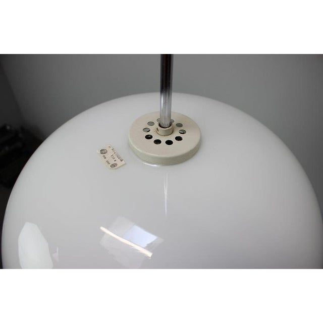 Czechoslovakian Space Age Pendant Lamp in Opaline Milk Glass, 1970s For Sale - Image 4 of 10