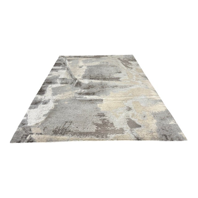 8ft 2in × 14ft 5in Caviar "Day Dream Collection" Banana + Wool Area Rug For Sale