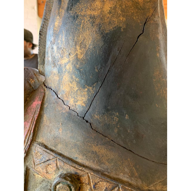 Mid-Century Modern Carved Polychromed Chinese Horse For Sale - Image 3 of 13