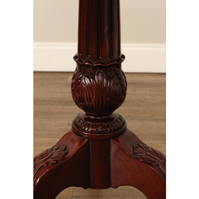 Wellington Hall Carved Mahogany Tea Table For Sale - Image 10 of 12