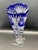 Vintage Crystal Cobalt Blue Overlay Cut Crystal Vase from Meissen, 1960s For Sale - Image 16 of 18