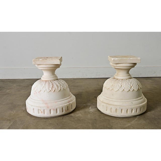 Portuguese 19th Century Pair of Carved Alabaster Urns For Sale - Image 10 of 10