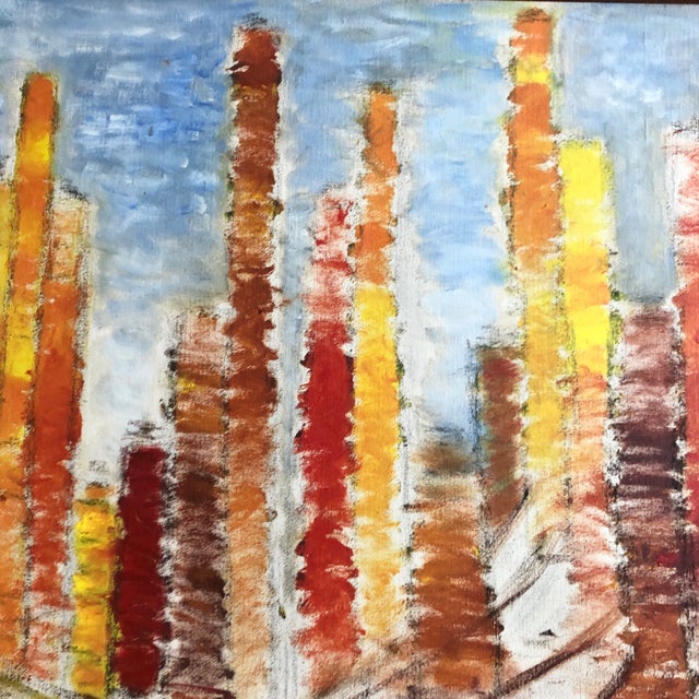 Abstract Original Vintage 1960’s Abstract Painting Framed For Sale - Image 3 of 6