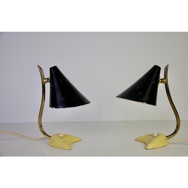 Mid-Century Modern Italian Brass Table Lamps, 1960s, Set of 2 For Sale - Image 4 of 15