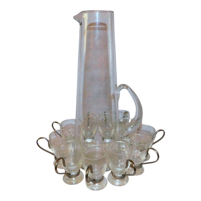 Mid-Century Modern Cocktail Set- 12 Pieces For Sale