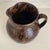 Rustic Antique Earthenware Milk Pitcher in Mottled Brown With Drip Glaze For Sale - Image 3 of 12
