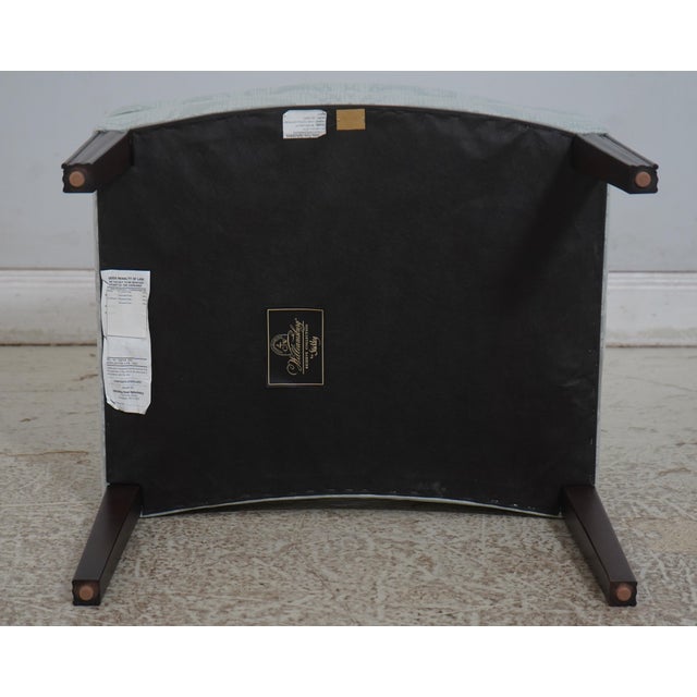 Stickley Colonial Williamsburg Damask Upholstered Ottoman For Sale - Image 13 of 16