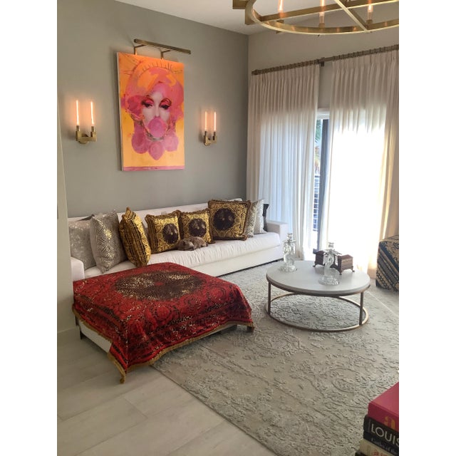 Versace Fabric Velvet Throw For Sale In New York - Image 6 of 13
