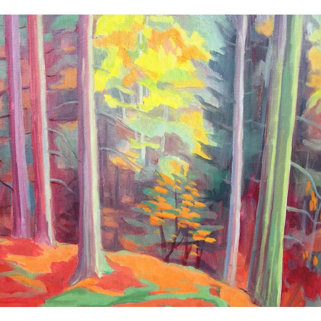 Alfred (Fredi) Schneider, Autumn Forest, 1980s, Oil Painting on Canvas, Framed For Sale - Image 4 of 12