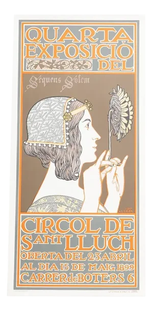 Original Poster Fourth Exhibition of the Círcol De Sant Lluch, 1969