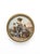 A beautifully detailed vintage Spanish wall plaque featuring a romantic pastoral figural scene, set within a warm, carved...