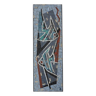 Mid-Century Modern Mosaic Fish Wall Plate by R. Zimmermann for Ritter, 1950s For Sale