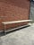 Turquoise Industrial Workbench in Metal and Wood For Sale - Image 8 of 11