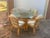 Art Deco Vintage Set of 5 Pieces Bamboos and Rattan Dining Room Table and Chairs For Sale - Image 3 of 8