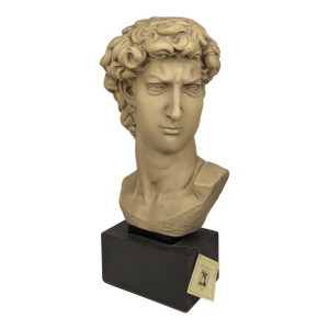 Late 20th Century Large Michelangelo David Bust Sculpture by House Parts Inc. Atlanta With Original Tag
