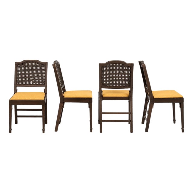 Vintage 1970 Leg-O-Matic Folding Dining Chairs, Set of 4 – Original Factory Finish & Upholstery For Sale