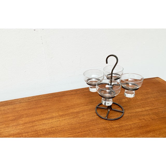 Mid-Century Modern Danish Metal and Glass Candleholder, 1960s For Sale - Image 3 of 18