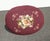 Footstool - Vintage Victorian Style Burgundy Oval Floral Needlepoint Footstool For Sale In Los Angeles - Image 6 of 15