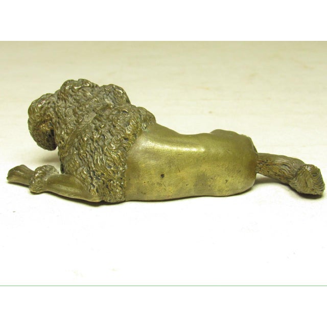 Figurative Antique Bronze Poodle Figurine For Sale - Image 3 of 11
