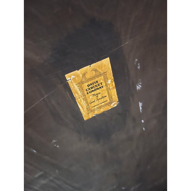 High quality solid walnut chest of drawers by Davis Cabinet Company of Nashville, TN. Four dovetailed drawers with...