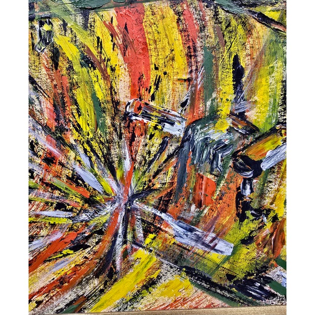 1950s Paul Brach -1956 Abstract Vortex Composition - Oil Painting For Sale - Image 5 of 11
