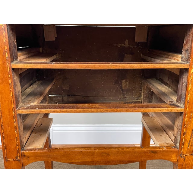 18th Century French Provincial Petite Display Cabinet on Chest For Sale - Image 13 of 18