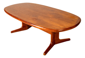 Vintage Solid Teak Danish Modern Coffee Table Nordic Furniture of Ontario MCM