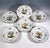 Set of 6 magnificent Meissen porcelain plates Shape: Dulong relief, scalloped edge Decoration: Overglaze painting,...