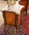 French Louis XV Style Walnut and Satinwood Inlaid Marble Top Vanity Circa 1920's For Sale In New York - Image 6 of 14