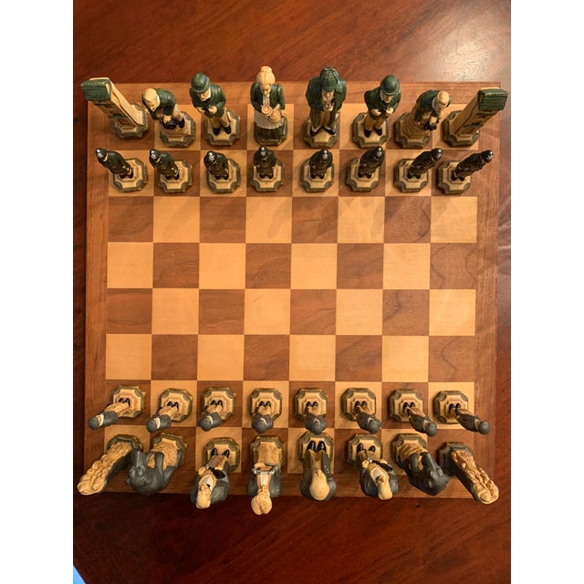 Sherlock Holmes Chess Set Handmade Studio Anne Carlton Worth $1400 New For Sale In Philadelphia - Image 6 of 14