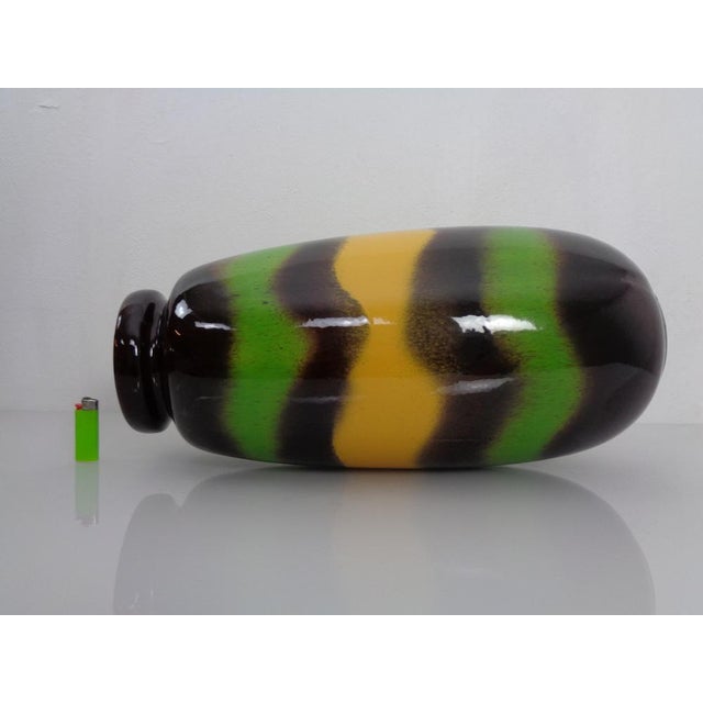 Brown Large Pop Art Model 284-47 Vase in Glazed Ceramic from Scheurich, Germany, 1970s For Sale - Image 8 of 18