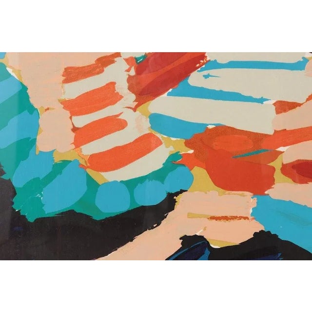 Karel Appel Original Vintage 20th Century Karel Appel Framed Abstract Pencil Signed & Numbered Color Lithograph "Smiling Cat," For Sale - Image 4 of 11