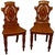 Early 19th Century Golden Oak Hall Chairs, Set of 2 For Sale - Image 5 of 5