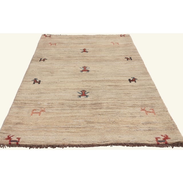 Contemporary Vintage Persian Gabbeh Rug, 02'11 X 05'02 For Sale - Image 3 of 10