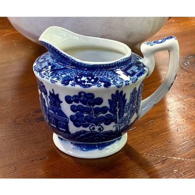 Antique Blue Willow Creamer Chairish