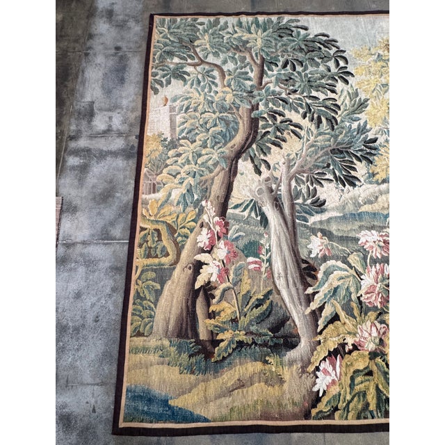 17th Century Antique 17th Century Flemish Tapestry 7'8" X 6'3" For Sale - Image 5 of 7