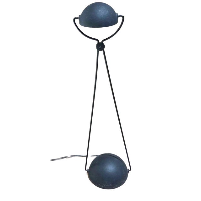 Metal 1980s Stefano Cevoli "Meridiana" Black Desk Lamp Designed by Paolo Piva For Sale - Image 7 of 9