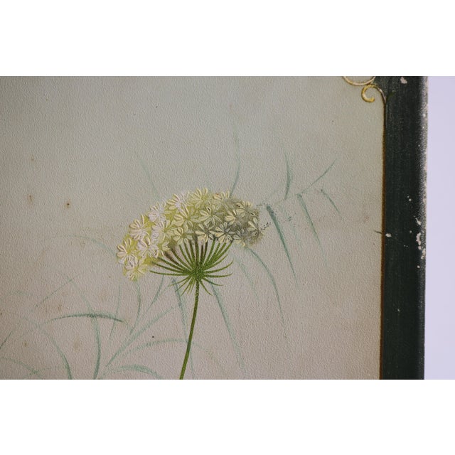 Art Nouveau Jugendstil French Hand Painted Fire Screen Fireplace, 1900s For Sale - Image 4 of 16